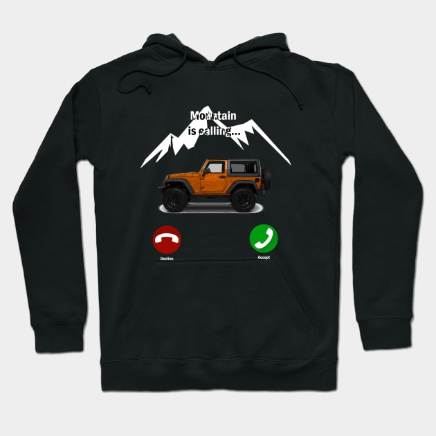 Mountain is calling 4x4 lifestyle Hoodie by WOS